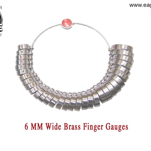 6 mm wide brass finger gauges - jewellery tools in india